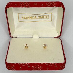 AMANDA SMITH vintage earrings new in box